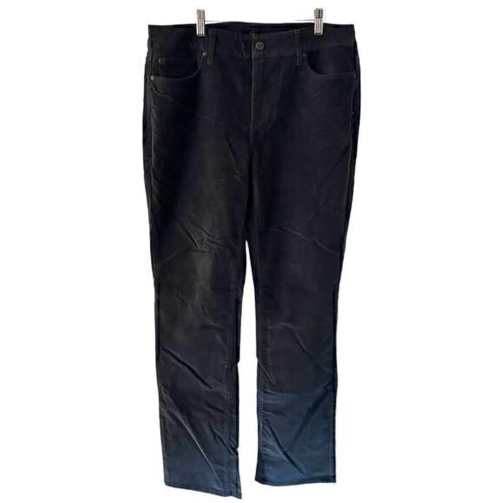 NYDJ Blue Straight Slimming Fit Straight Let Corduroy Pants Pockets Size‎ 12 NWT